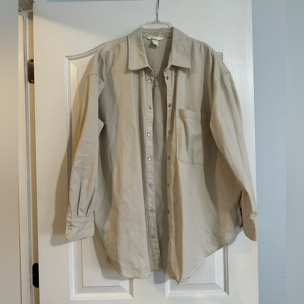 H&M Cream Collared Shirt